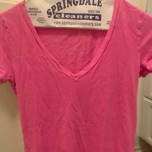 J crew pink vneck — xs